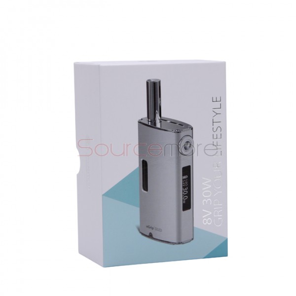 Joyetech eGrip OLED 30W CL Version Starter Kit VV/VW Mode 1500mah/3.6ml Capacity US Plug-Silver