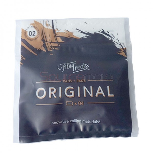 Fiber Freaks Original Pads Density  N° 2 Lyocel Cellulose Wick Dense Cotton Wick for Rebuilding 1pack(4 pads)