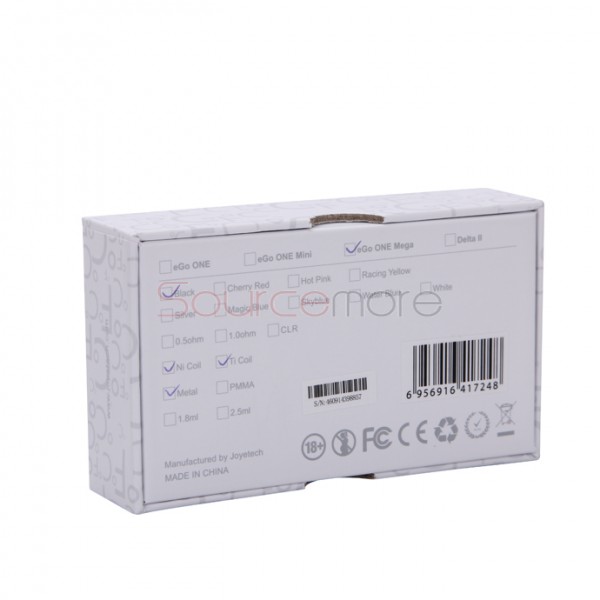 Joyetech eGo One Mega Tank 4.0ml Capacity with CL-Ni /CL-Ti VT Coil Head--Black