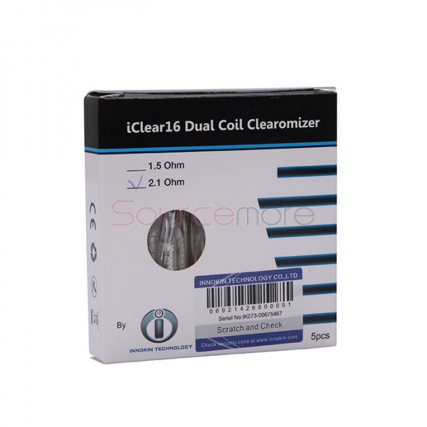 5pcs Innokin iClear 16 1.6ml Atomizer - clear