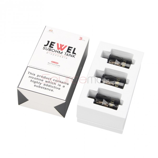 Augvape Jewel Disposable Mesh Subohm Tank 3pcs - Black