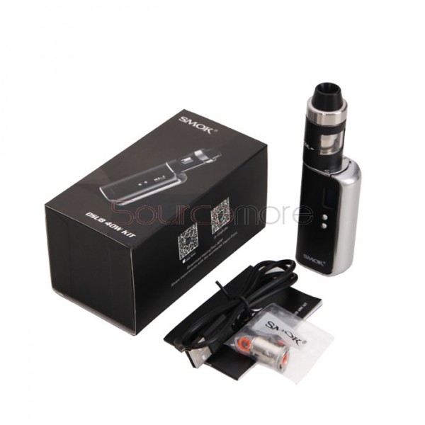Smok OSUB 40W Kit 2ml 22mm Helmet Mini Tank with 1350mah TC OSUB Mod- Black Silver