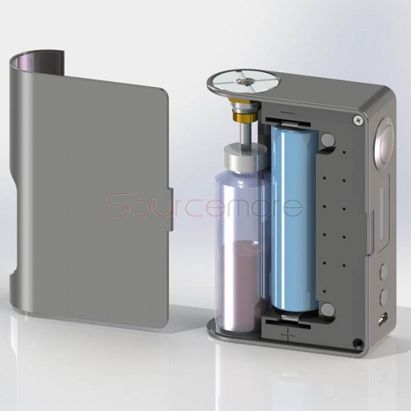 Steam Crave Squonk Mod 60W TC Mod with 10ml Built-in Juice Bottle Powered by Single 18650 Cell-Stainless Steel