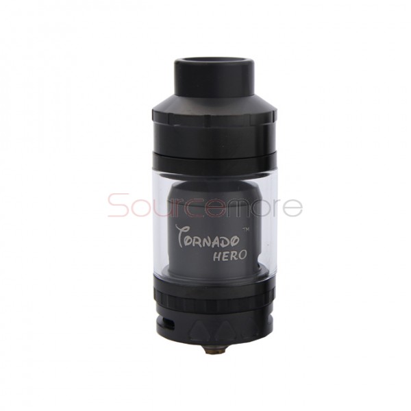 IJOY Tornado Hero Two Post Build Deck RTA/Sub Ohm Tank with 5.2ml Capacity-Black