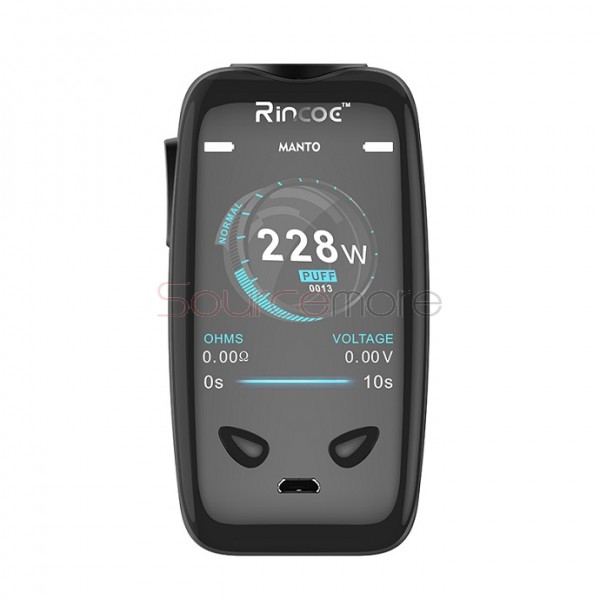 Rincoe Manto 228W TC Box Mod - Black