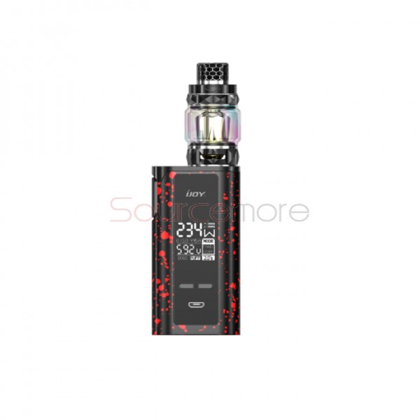 IJOY Captain PD270 234W New Kit with Diamond Tank 6000mAh - Black with red spray