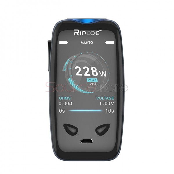 Rincoe Manto 228W TC Box Mod - Blue