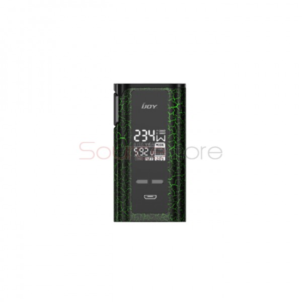 IJOY Captain PD270 234W New Box Mod 6000mAh - Cracks green and black