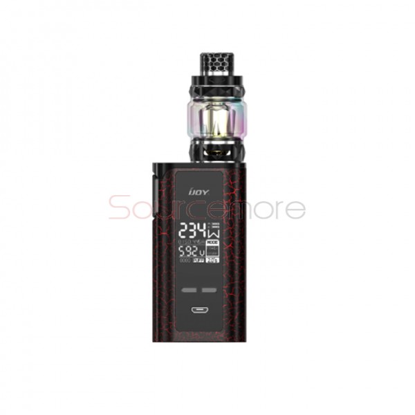 IJOY Captain PD270 234W New Kit with Diamond Tank 6000mAh - Cracks red and black