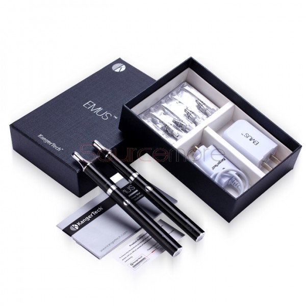 Kanger EMUS Starter Kit 1.2ml Atomizer 500mah  Battery 2-in-1 EU Plug-Black