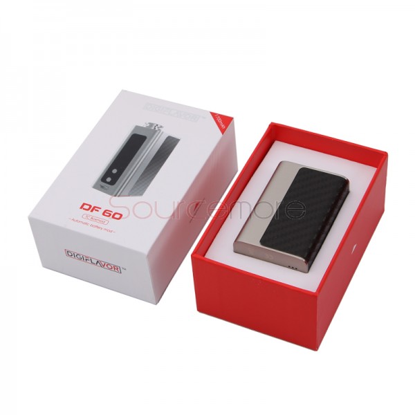 Digiflavor DF 60W OLED Screen 1700mah Capcity Mod Support Ni/Ti/SS/TCR/Watt Mode-Brushed silver