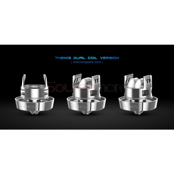 Digiflavor Themis RTA with 5ml Capacity Support Single&Dual Coil Build-Black