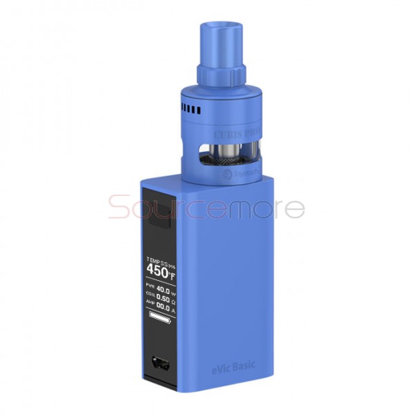 Joyetech eVic Basic Kit 1500mah eVic Basic 40W Mod with 2ml Cubis Pro Mini Atomizer- Blue