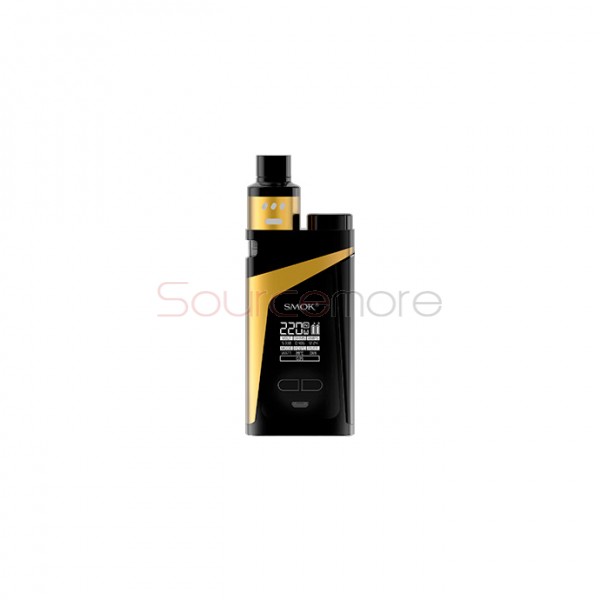 Smok Skyhook RDTA Box All-in-One Kit with 220W Skyhook Mod and 9ml Built-in RDTA Tank- Black&Golden