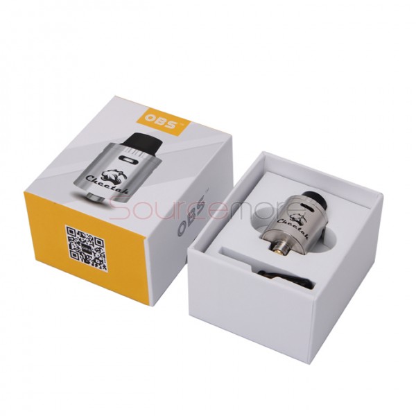 OBS Cheetah TC RDA Rebuildable Tank Designed with Top-filling Airflow Control-Silver
