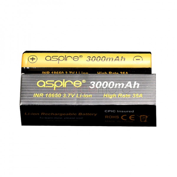 Aspire INR 18650 3.7V Li-ion High Rate 35A 3000mah Battery 2PCS