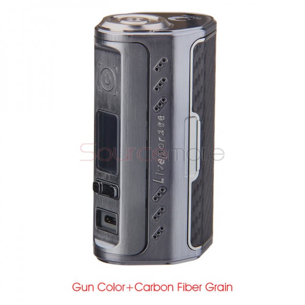 Yosta Livepor 256W TC Box Mod - Gun with Carbon Fiber Grain