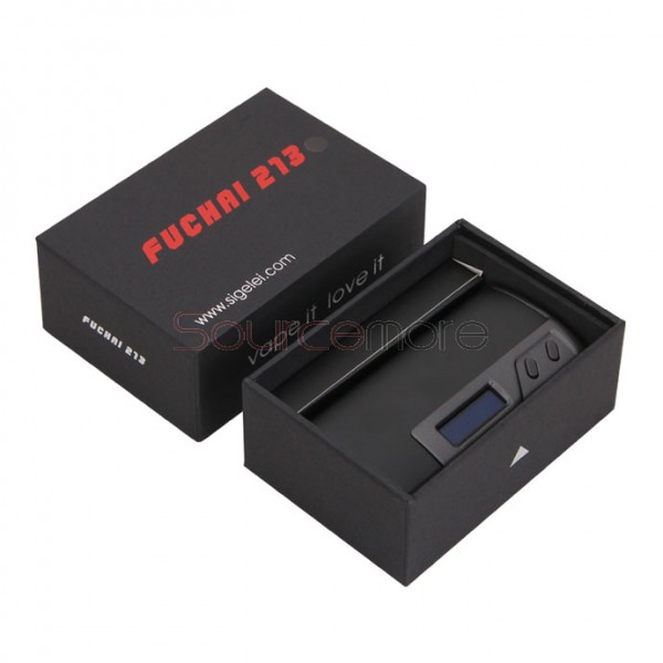 Sigelei Fuchai 213W Temperature Control Mod Support Ni/Ti/SS Powered by Dual 18650 Battery Cells- Black