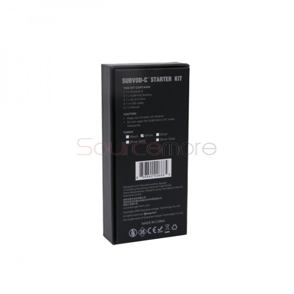 Kanger SUBVOD-C Starter Kit 1300mah SUBVOD Battery 2.8ml Subtank Nano-C Tank -Silver