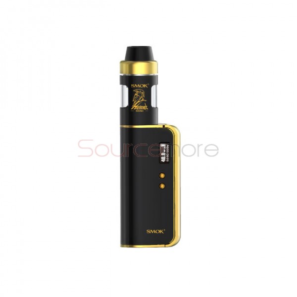 Smok OSUB 40W Kit 2ml 22mm Helmet Mini Tank with 1350mah TC OSUB Mod- Black Gold