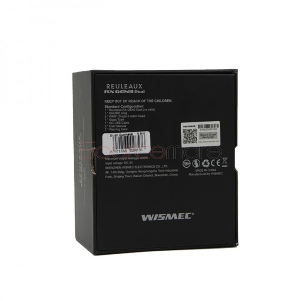 Wismec Reuleaux RX GEN3 Dual Kit with GNOME King - Brush Gunmetal