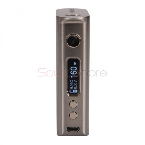 Kanger KBOX 160 Temperature Control 160W Box Mod Powered by Dual 18650 Battery Spring-loaded 510 Connection-Metallic Silver