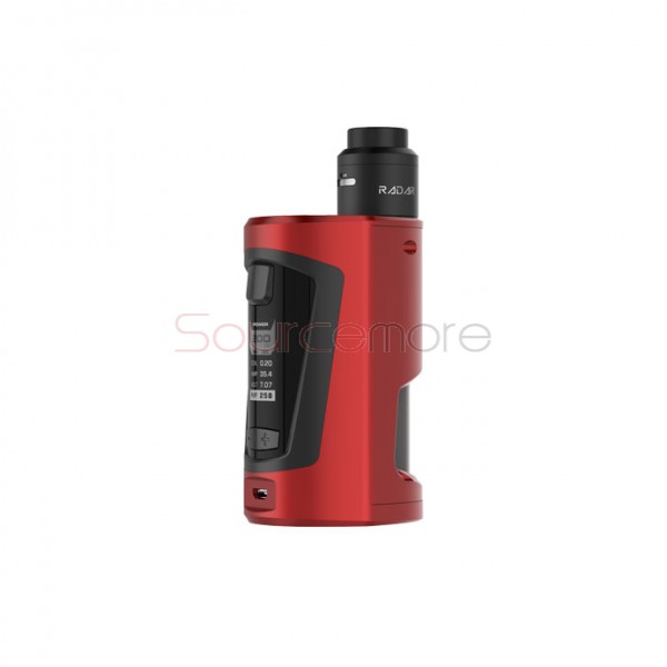 Geek Vape GBOX Squonker 200W Mod with Radar RDA Kit- Wine red