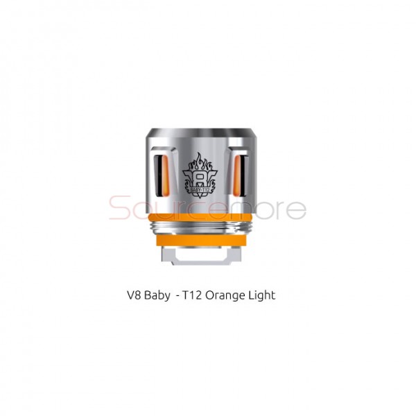 SMOK TFV12 Baby Prince Replacement Coil Head V8 Baby-T12 Orange Light Coil 5pcs-0.15ohm