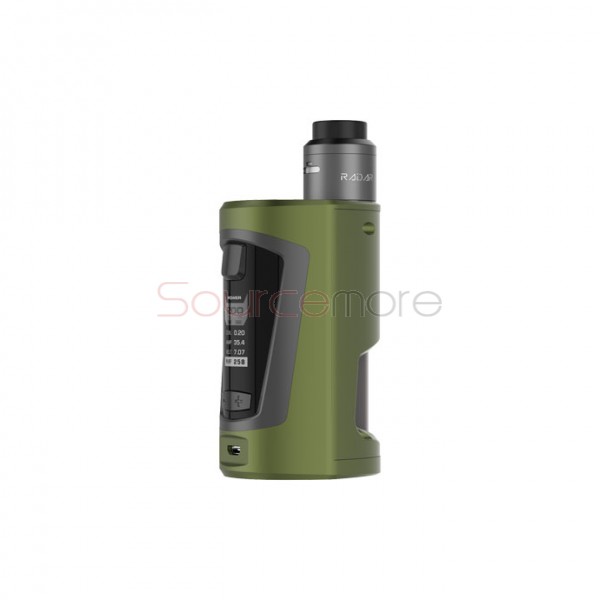 Geek Vape GBOX Squonker 200W Mod with Radar RDA Kit- Army green
