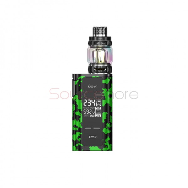 IJOY Captain PD270 234W New Kit with Diamond Tank 6000mAh - Green with black camouflage