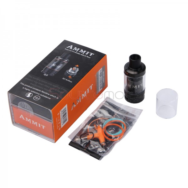 Geek Vape Ammit Single Coil RTA with 3.5ml Capacity and Three-dimensional Airflow- Black