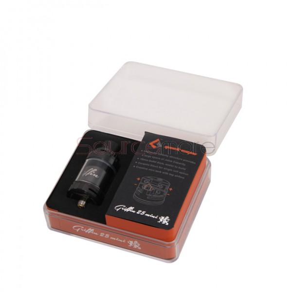 Geek Vape Griffin 25 Mini 3.0ml Top Airflow System Tank with 18mm Deck- Black