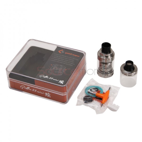 Geek Vape Griffin 25 Mini 3.0ml Top Airflow System Tank with 18mm Deck- Stainless Steel