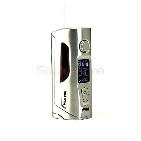Hcigar VT75D 75W Mod Powered by Dual 18650 Cells-Silver
