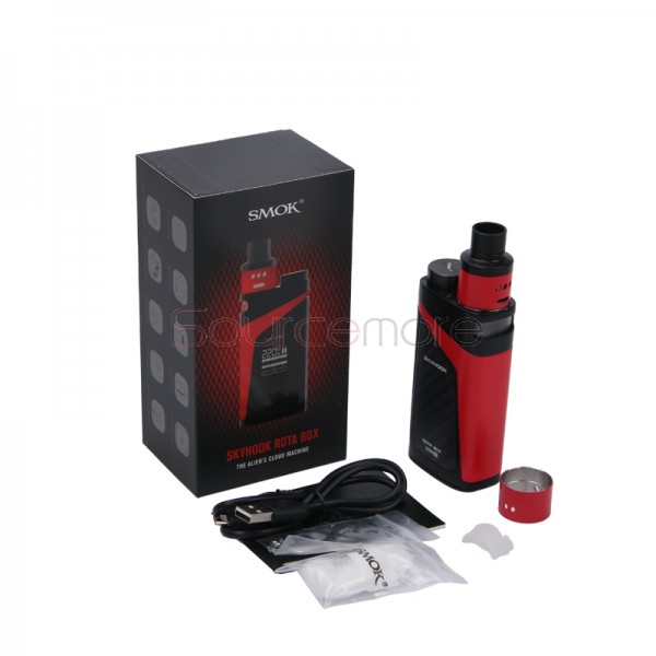 Smok Skyhook RDTA Box All-in-One Kit with 220W Skyhook Mod and 9ml Built-in RDTA Tank- Black&Red