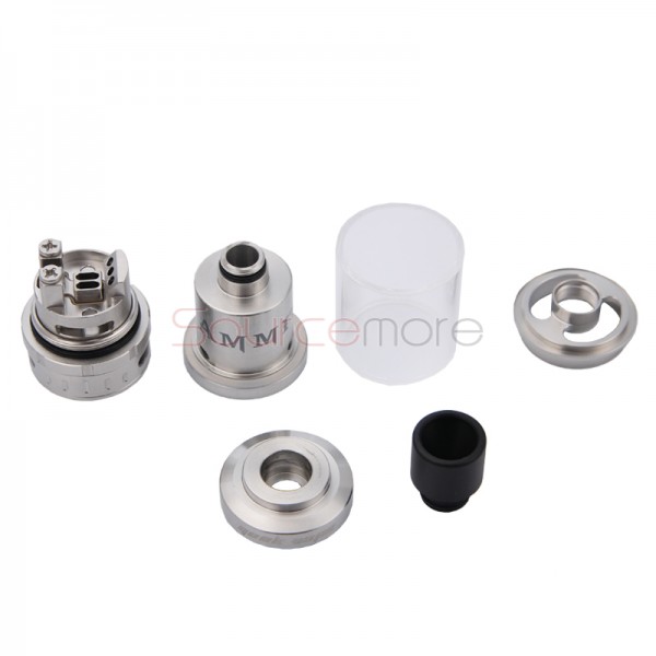 Geek Vape Ammit Single Coil RTA with 3.5ml Capacity and Three-dimensional Airflow- Stainless Steel