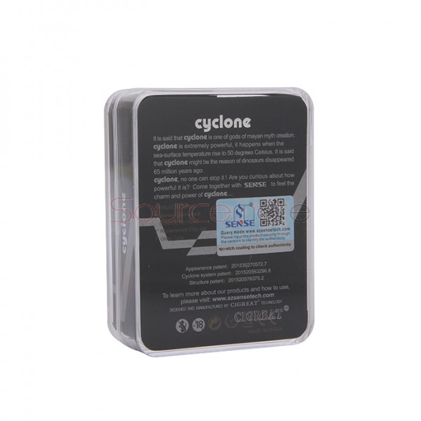 Sense Cyclone Sub Ohm 5.0ml Top Filling High Wattage Tank with 316L Coil-Silver