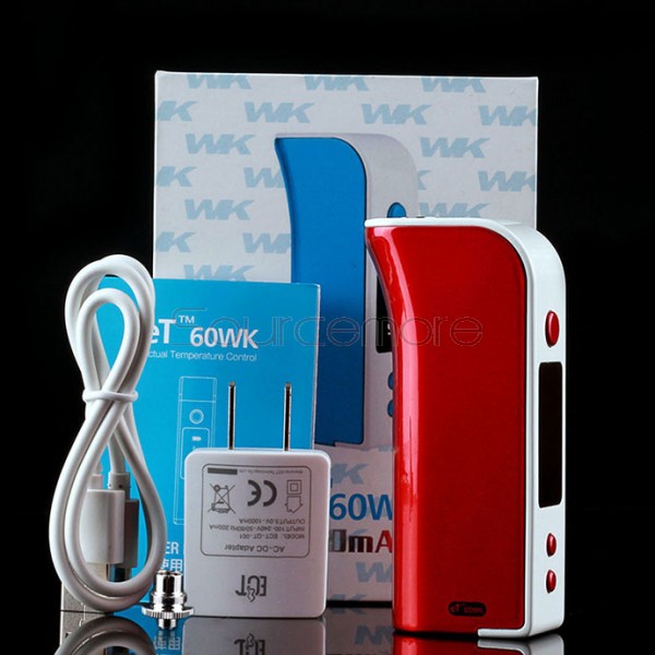 ECT eT 60WK TC Mod 2600mah Built-in Battery 60W Variable Wattage with OLED Screen Box Mod-Red