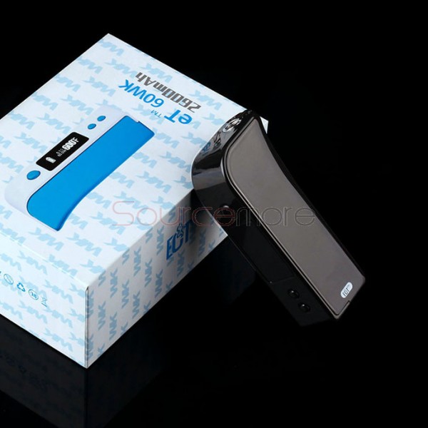 ECT eT 60WK TC Mod 2600mah Built-in Battery 60W Variable Wattage with OLED Screen Box Mod-Black