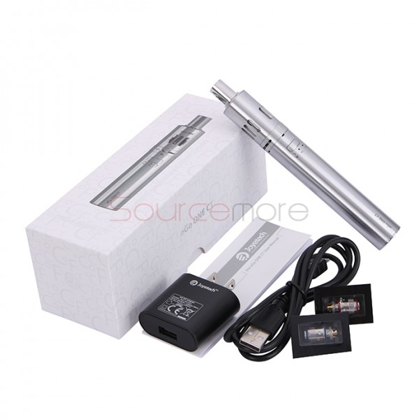 Joyetech eGo ONE CT Starter Kit 2200mah/2.5ml XL Vesion CT/CW Mode Kit with US Plug-Silver