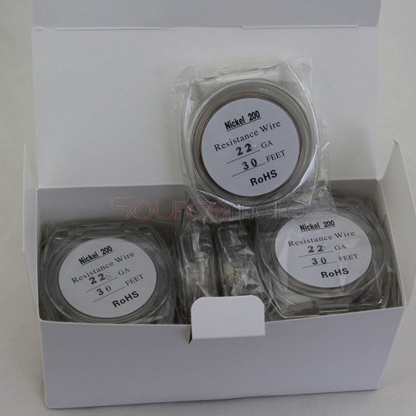 Pure Nickel Ni200 Resistance Wire for Rebuildable Atomizers 22GA 30 Feet for Temperature Control Device
