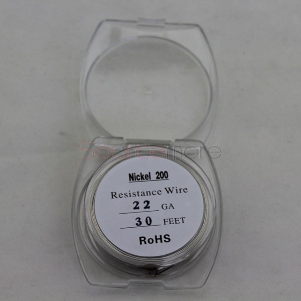 Pure Nickel Ni200 Resistance Wire for Rebuildable Atomizers 22GA 30 Feet for Temperature Control Device