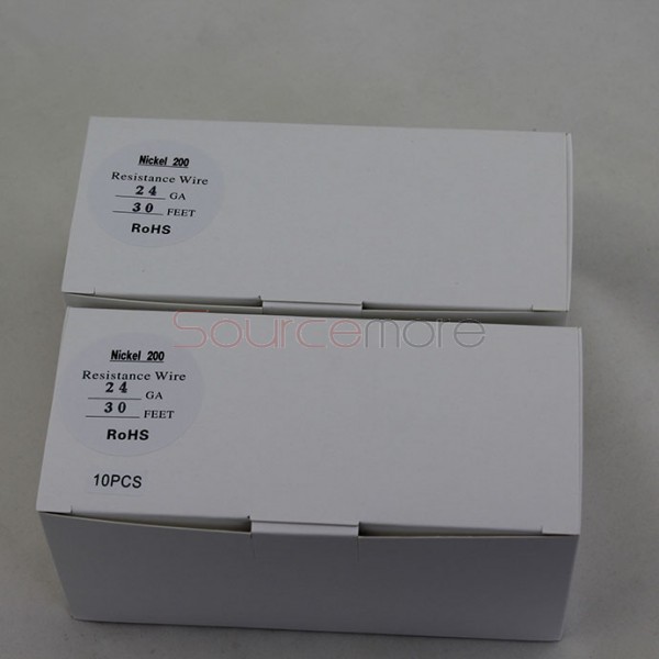 Pure Nickel Ni200 Resistance Wire for Rebuildable Atomizers 24GA 30 Feet for Temperature Control Device
