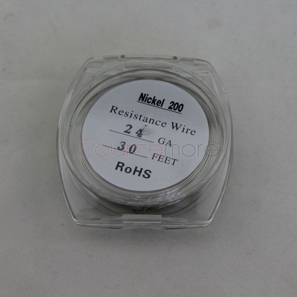 Pure Nickel Ni200 Resistance Wire for Rebuildable Atomizers 24GA 30 Feet for Temperature Control Device