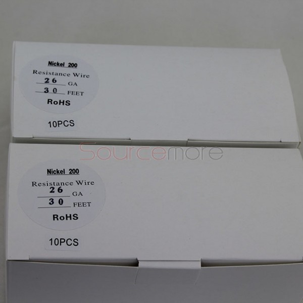 Pure Nickel Ni200 Resistance Wire for Rebuildable Atomizers 26GA 30 Feet for Temperature Control Device