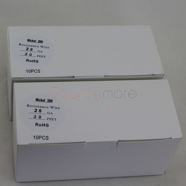 Pure Nickel Ni200 Resistance Wire for Rebuildable Atomizers 28GA 30 Feet for Temperature Control Device