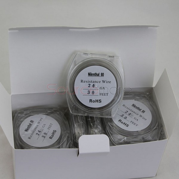 Nikrothal 80 Resistance Wire for Rebuildable Atomizers 24GA 30 Feet Quick Heating Nichrome Wire