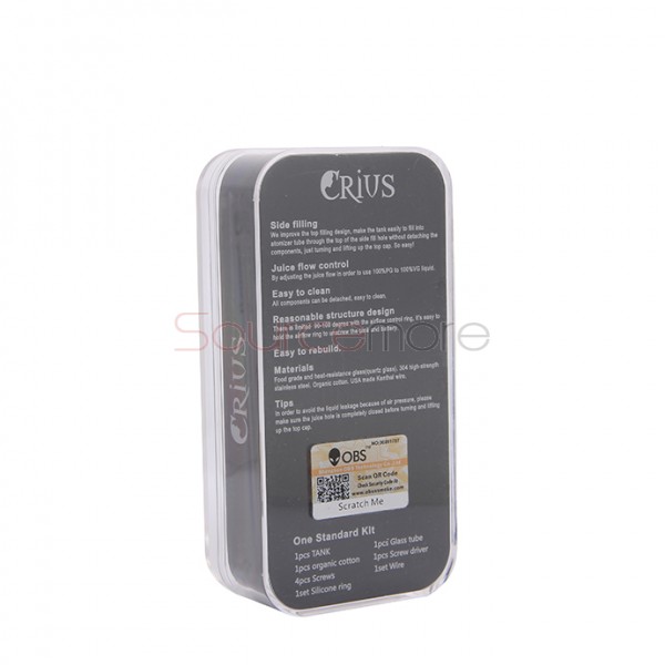 OBS Crius Rebuildable Tank Atomizer 4.2ml - Stainless Steel
