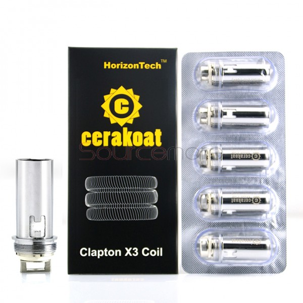 Horizon Clapton X3 Replacement Coil Head Support 30-50W Output for Cerakoat Tank 5pcs-0.3ohm