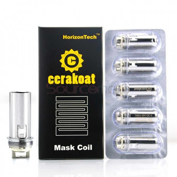 Horizon Mask SS Replacement Coil Head Support 40-70W Output for Cerakoat Tank 5pcs-0.3ohm